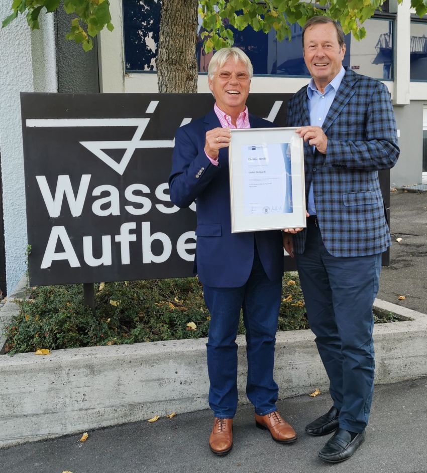 JUDO Geschäftsführer Hartmut Dopslaff (r.)  und Dieter...
