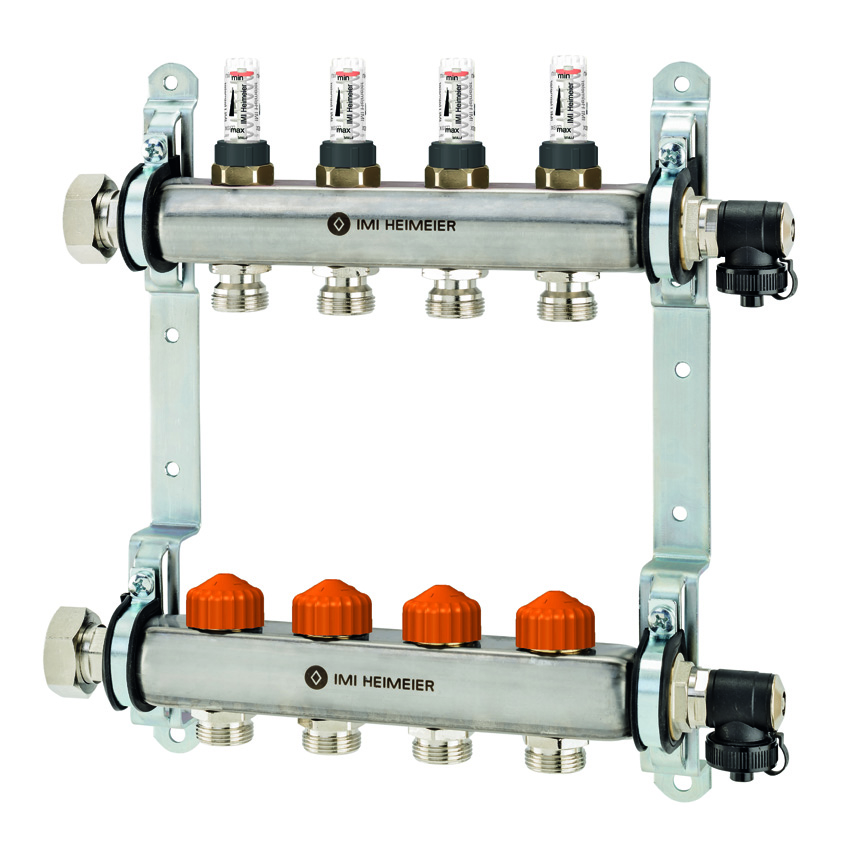 Der Fußboden-Heizkreisverteiler <a href="http://www.imi-hydronic.com/de-DE/Produkte-und-Loesungen/heimeier-thermostatic-control/fubbodenheizungsregelung/fubboden-heizkreisverteiler/Dynacon-Eclipse-von-IMI-Heimeier/?q=dynacon%20eclipse"target="_blank">Dynacon...
