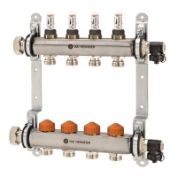 Der Fußboden-Heizkreisverteiler <a href="http://www.imi-hydronic.com/de-DE/Produkte-und-Loesungen/heimeier-thermostatic-control/fubbodenheizungsregelung/fubboden-heizkreisverteiler/Dynacon-Eclipse-von-IMI-Heimeier/?q=dynacon%20eclipse"target="_blank">Dynacon Eclipse</a>  der Marke IMI Heimeier integriert die neue Generation Eclipse der automatischen Thermostat-Ventiltechnik komplett im Rücklauf und im Vorlauf eine Durchflussanzeige pro Heizkreis zur Funktionskontrolle.