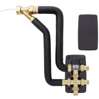 Das neue Lanzenventilset VTR801 zum Anschluss des<br />Zirkulationssets VTR322 an Hygienespeicher<br />