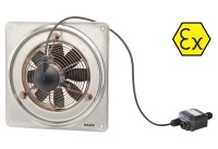 Axial-Wandventilator  EZQ 20/4 E EX e<br />Für den Einsatz in eine Umgebung mit Explosionsgefahr wie Färbereien; Batterieraum; Labor; Arbeitsstätte<br />Bild: MAICO Ventilatoren<br />