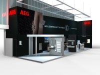 Mit einem sogenannten „bathroom-walk“ greift  AEG Haustechnik auf der ISH 2017 in Halle 8.0, Stand D 96, die effiziente und unkomplizierte Badmodernisierung mit dezentralen Warmwasserbereitern und elektrischen Wärmelösungen auf und demonstriert zugleich  elektrische Produktvielfalt von A-Z.<br />Bilder: AEG Haustechnik