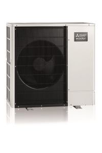 Das Design des Ecodan Außengeräts PUHZ-AA wurde mit dem Red Dot Award 2018 ausgezeichnet.<br />Bild: Mitsubishi Electric