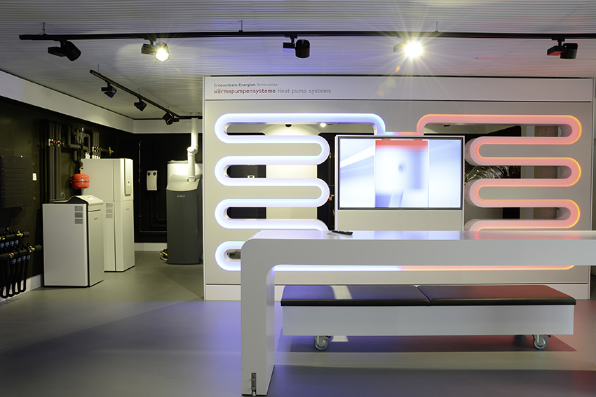 Der Themenraum Wärmepumpe im STIEBEL ELTRON-Energy-Campus...