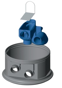 Beim Zwei-Wege-Filter, dem Filterschacht FI-2, werden Laub und Schmutzstoff über ein Edelstahlspaltsieb automatisch in den Überlauf gespült. Bilder: Premier Tech Aqua 