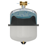 Die Airfix-MAG von Flamco<br />verfügen über eine spezielle<br />Durchströmungseinrichtung, die das<br />gesamte Wasser über einen Punkt<br />in das Gefäß hinein- und wieder<br />hinausgeleitet. Somit erfolgt der<br />Austausch entsprechend schneller<br />und einem gesundheitsgefährdenden<br />Bakterienwachstum wird vorgebeugt.<br />Bild: Flamco
