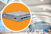 Der neue Plug & Heat Raumkomfort PHR eignet sich besonders für den Einsatz in <br />Turn-, Sport- und Industriehallen.<br />Bild: Frenger Systemen BV Heiz- und Kühltechnik <br />