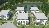 Wohnanlage mit 55 Wohneinheiten. Je Wohnung eine Abluftwärmepumpe für Heizung, Brauchwasser und kontrollierte Wohnungslüftung.