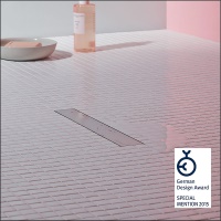 Die Auszeichnung ‚Special Mention‘<br />würdigt das exzellente Design der<br />kurzen Duschrinne TistoLine in der<br />Kategorie Bath und Wellness.
