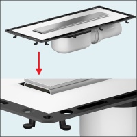 Als besonders gelungene Produktlösung vereint TistoLine elegantes Design mit hoher Einbausicherheit durch Gehäuseanker. Bilder: Dallmer