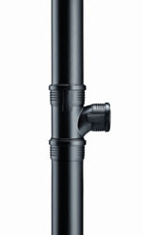 Abwasser-Stecksystem Geberit Silent-PP zur schnellen, einfachen, sicheren und<br />wirtschaftlichen Montage Schalloptimierter Abwasserleitungen.