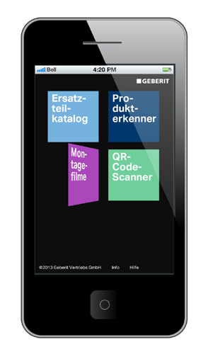 Fünf nützliche Funktionen bietet die Geberit ProApp:...