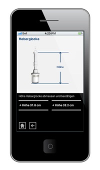 ...wenn keine PA-Nummer vorhanden ist, Heberglocke messen...