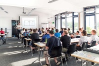 Die Geberit Abwasser-Kompetenzvorträge sind immer gut besucht. Hier: Im Gebäude der Handwerkskammer Heilbronn-Franken.