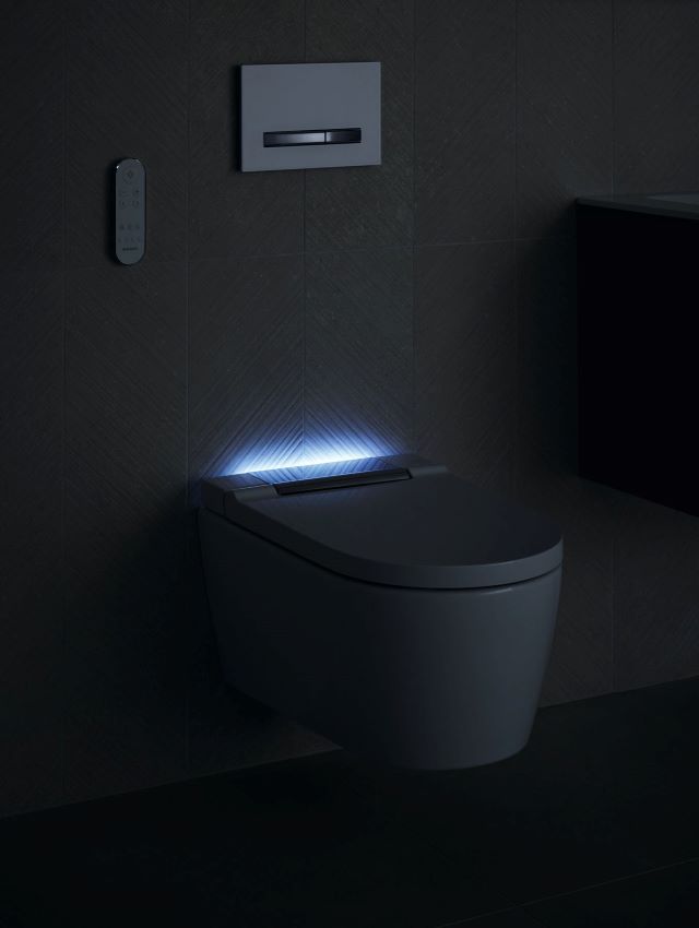 Geberit AquaClean Sela: Auch im Dunkeln nicht zu übersehen...