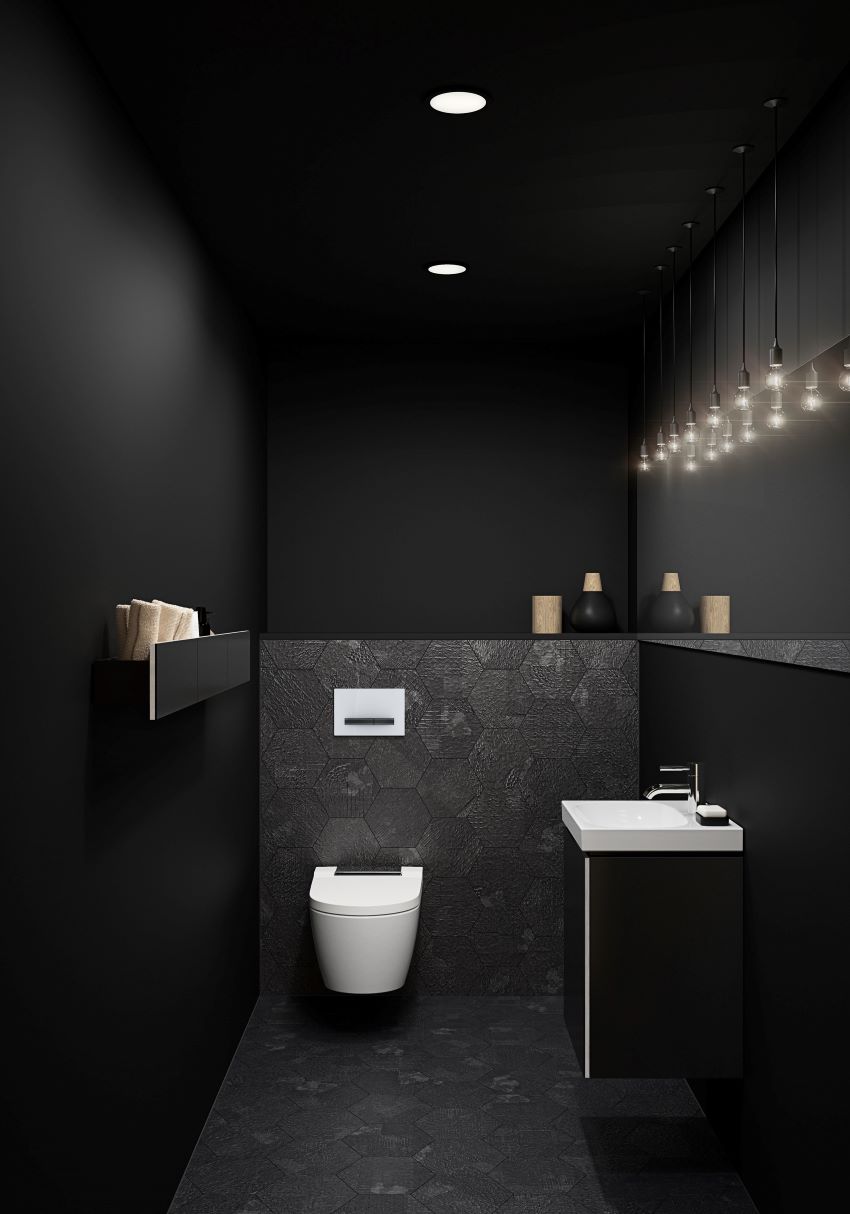 Ein besonderer Blickfang für Bad und WC: Die Betätigungsplatte...