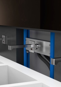 Die Installationselemente stellen sicher, dass die Armaturenkörper richtig positioniert und präzise ausgerichtet sind.