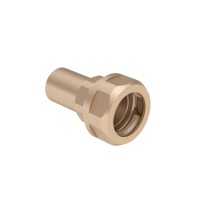 Sichere Verbindung: Die Klemmringverschraubung mit Mapress Einschubende erleichtert den Übergang von Mapress Versorgungsleitungen auf flexible Wellrohre.<br /><br />Quelle: Geberit