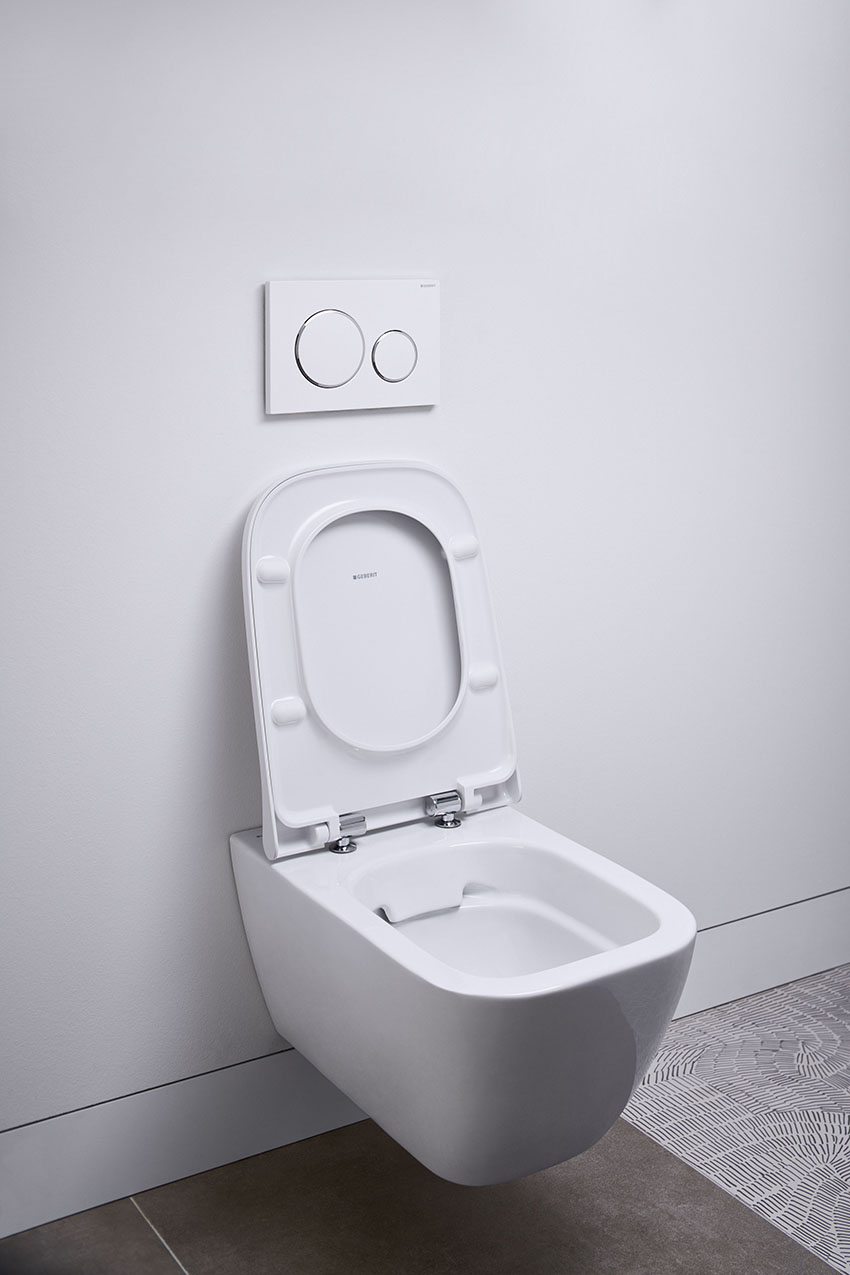 Das neue WC aus der Komplettbad-Serie Geberit Smyle...