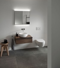 Der Gestaltungsvielfalt sind mit den neuen Möbeln für VariForm Aufsatzwaschtische kaum Grenzen gesetzt. So erhalten beispielsweise kleine Bäder einen Waschplatz in reduziert-elegantem Design.