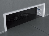 Verstecktes Haarsieb und herausnehmbarer Sifoneinsatz für Sicherheit und einfache Reinigung. Fotos: Geberit