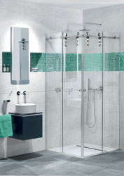Glamü Manet E 2 S:Eck-Dusche mit zwei festen Glaselementen.......