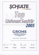 Freude bei GROHE über diese Urkunde