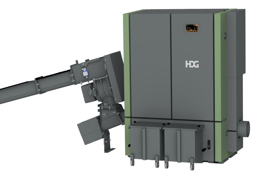 HDG Hackschnitzelheizung 30-95E mit Filter.Bilder:...