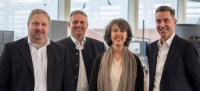 Die HDG Führungsmannschaft: Eigentümerin Eva Ackermann mit den Geschäftsführern Stefan Kinateder, Martin Ecker und Geschäftsführer Harald Benkert.<br />Bild: HDG Bavaria