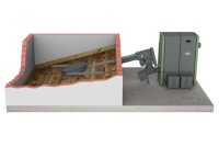 HDG Hackschnitzelheizung 30-95E mit Austragung und Bunker