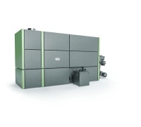 Auch im Leistungsbereich von 175 bis 240 kW ist mit der HDG M175-240 eine Hackschnitzelheizung mit integriertem Feinstaubabscheider verfügbar.<br />Bild: HDG