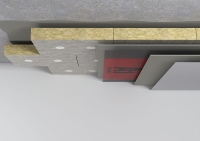 Das HECK MW A1 Dämmsystembietet bietet maximalen Brandschutz für die Kellerdecke.<br />Bild: HECK Wall Systems