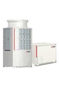 Das Hybrid VRF-Außengerät mit Hydro Unit.Bild: Mitsubishi.......