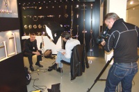 Axor Markenleiter Philippe Grohe im Interview mit dem Schweizer Fernsehen NZZ Format. Foto: Hansgrohe