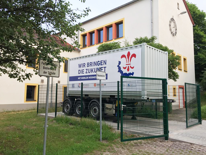 Mobile Beheizung von Schulen: Die aus der Deponie gewonnene...
