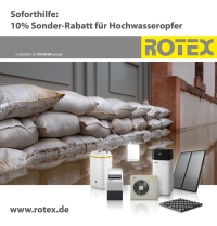 Sonder-Rabatt von 10% für Hochwasseropfer<br />Bild: ROTEX Heating Systems GmbH