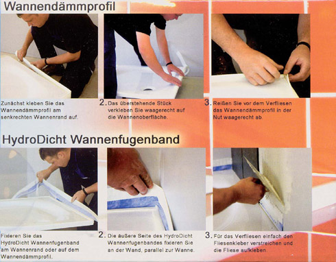 Die Montage ist denkbar einfach: Einfach Schutzstreifen...