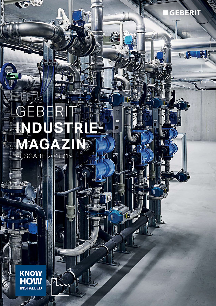 Das neue Geberit Industrie-Magazin informiert über...