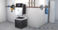 Im Keller sind alle verfügbaren Armaturen aufgeführt. Über den Zielpunkt wird der Produktfilm aufgerufen. Via Direktnavigation am unteren rechten Bildrand gelangt der Besucher in einen anderen Raum.