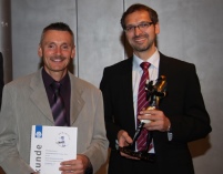 Dieter Kast (links) und Jerome Leicht bei der Preisverleihungam.......