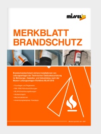 Das Merkblatt Brandschutz präsentiert eine Vielzahl an Lösungsmöglichkeiten von Abschottungen und Leitungsdurchführungen. Dabei nimmt es Bezug auf planerische, anwendungspraktische und normenspezifische Aspekte. <br />Bild: Kolektor Missel Insulations 
