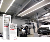 KSP-to-go-Deckenstahlplatten punkten durch ihr Konzept: leicht zu verstehen, einfach auszulegen, unkompliziert zu montieren und auf Wunsch mit LED-Beleuchtung.<br />Bild: RMBH
