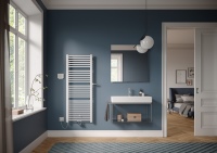 Erhältlich ist der neue Badheizkörper Basic plus für Warmwasser- und mit Elektrozusatzbetrieb.