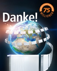 75 Millionen installierte Kermi Flachheizkörper – das sind 75 Millionen Entscheidungen in innovative, nachhaltige Heiztechnik „Made in Germany“. Aus diesem Anlass startet zu den Frühjahrsmessen 2020 die Kampagne „Kermi sagt Danke!“. Mehr unter <a href="https://kermi-sagt-danke.de/"target="_blank">www.kermi-sagt-danke.de"</a>.