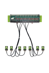 Die Regeleinheit x-net ready line kombiniert x-net Regelantrieb mit der neuen x-net Klemmleiste flex und spart dank Vorverdrahtung effektiv Zeit und Aufwand. <br />Als x-net ready line EGO ist dieses Set auch mit fertig verdrahteten Regelantrieben EGO für einen automatischen hydraulischen Abgleich erhältlich. Im Bild: x-net ready line EGO plus – mit bereits vormontiertem x-net Schnellfixierungsset. <br />