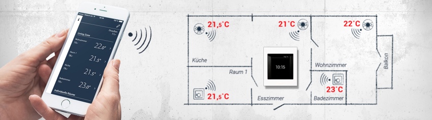 Im Blick: Mit der Danfoss Link App kann die Temperatur...