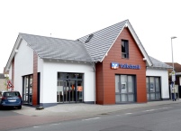 Der Neubau der Volksbank-Filiale in Riedstadt-Leeheim.......