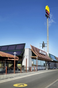 Die beiden Solaranlagen des EE-Tec-Restaurants in Achim bei Bremen.<br />