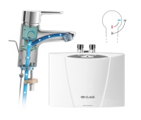 Mehr Hygiene durch vom Armaturenkörper getrennten<br />Wasserwege. Intuitive Bedienung: Warmwasser bei mittlerer Hebelstellung.<br />Bilder: Clage