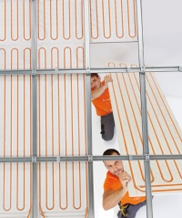 Das Trockenbausystem kann innerhalb weniger Tage installiert werden.<br />Bilder: Variotherm